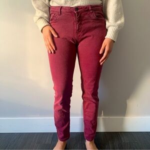 👖  ROOTS Light Wash Burgundy Jeans - Women's Size 29 👖
